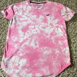Men’s pink Hollister curved Hem Tee.XS